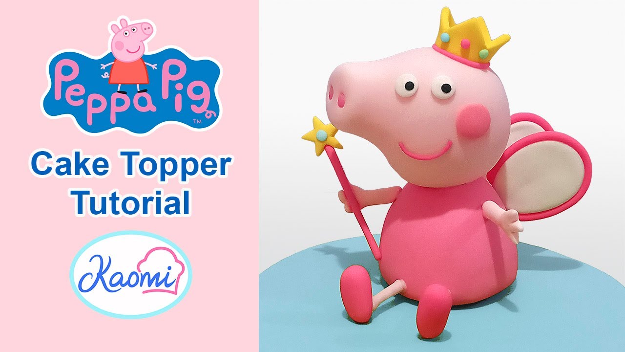 How to make PEPPA PIG FAIRY for cakes STEP by STEP / Cómo hacer a PEPPA PIG HADA para tortas