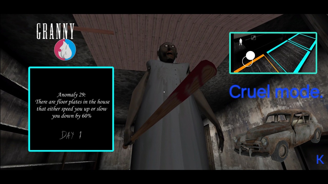 Granny mod pack by LUB: Cruel mode - Car ecsape, with 29 anomaly.