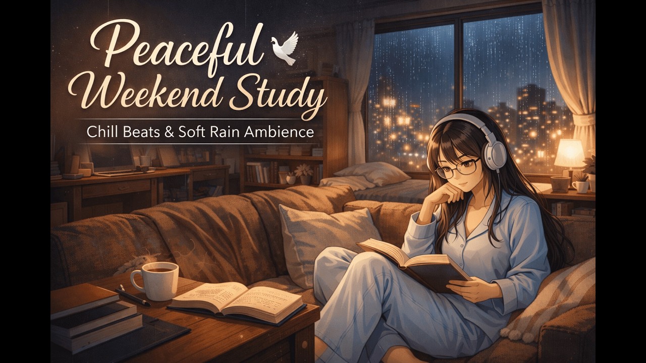 Peaceful Weekend Study 🕊️ Chill Beats & Soft Rain Ambience