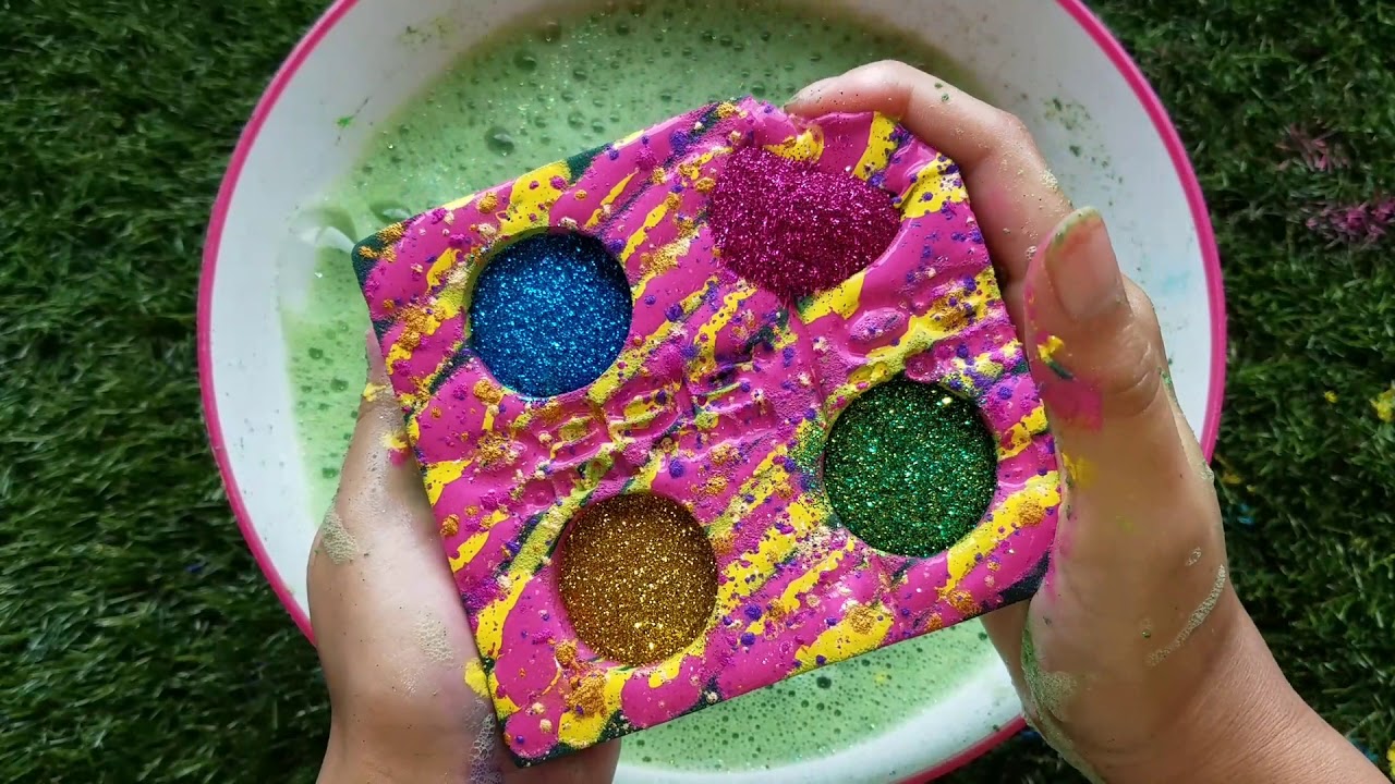 Wet Floral Foam Glitter Palettes Compilation (satisfying)