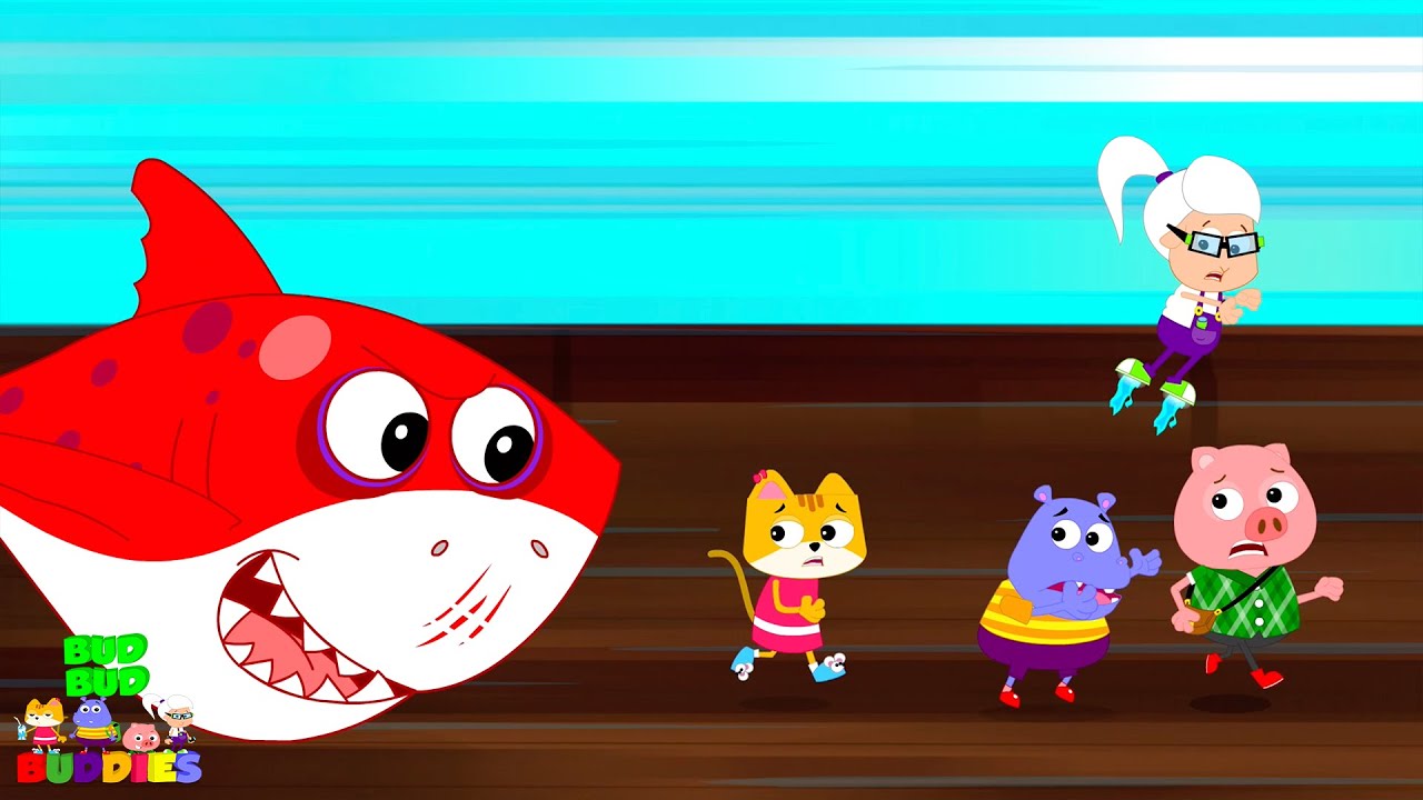 Scary flying Shark + More Spooky Music Videos for babies by Bud Bud Buddies