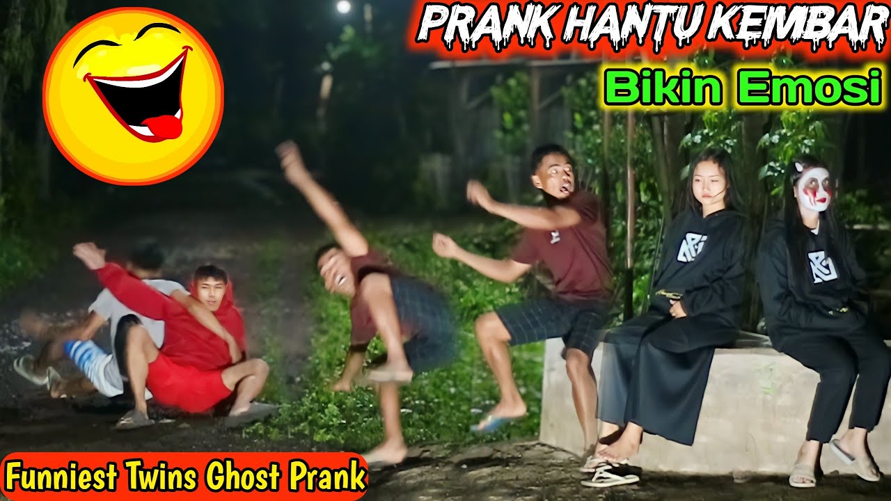 Prank Hantu Kembar Bikin Emosi || Kompilasi Prank Lucu || Twins Ghost Prank