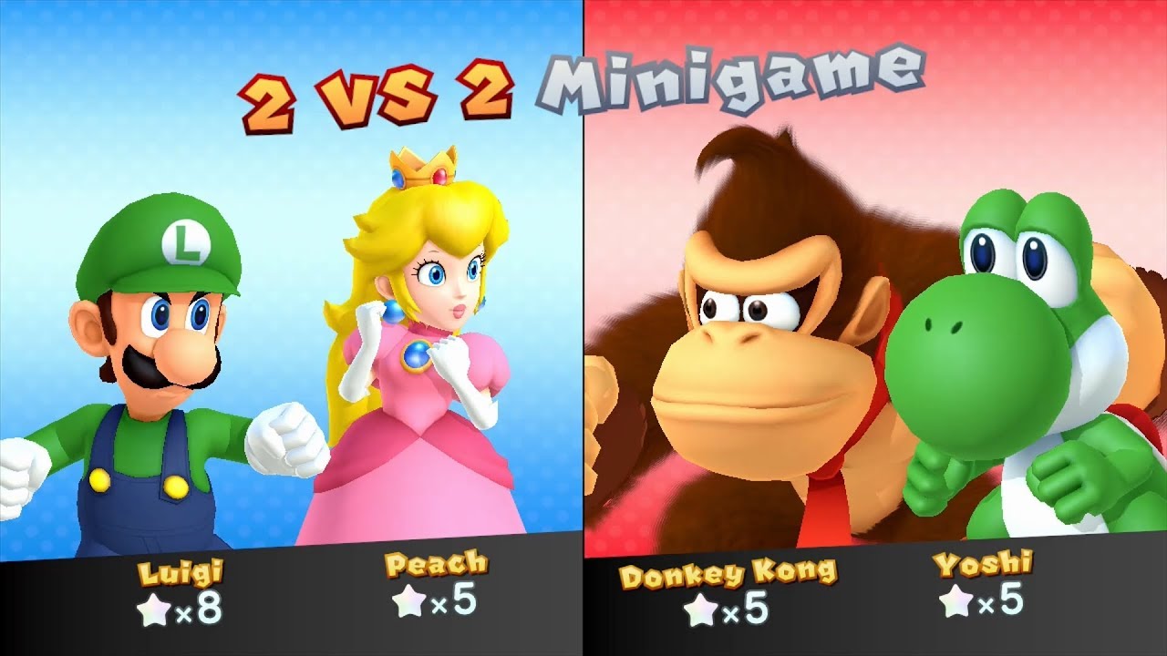 Mario Party 10 Mario Party #52 Donkey Kong vs Yoshi vs Luigi vs Peach Mushroom Park Master Difficult