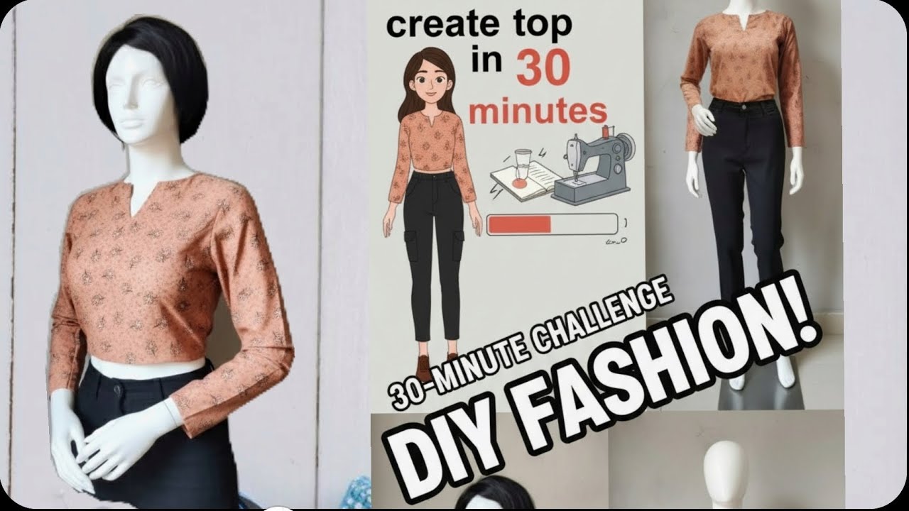 Simple n classy top in 30 mins🌸easy top stitching| stitching for beginners| learn stitching| fashion