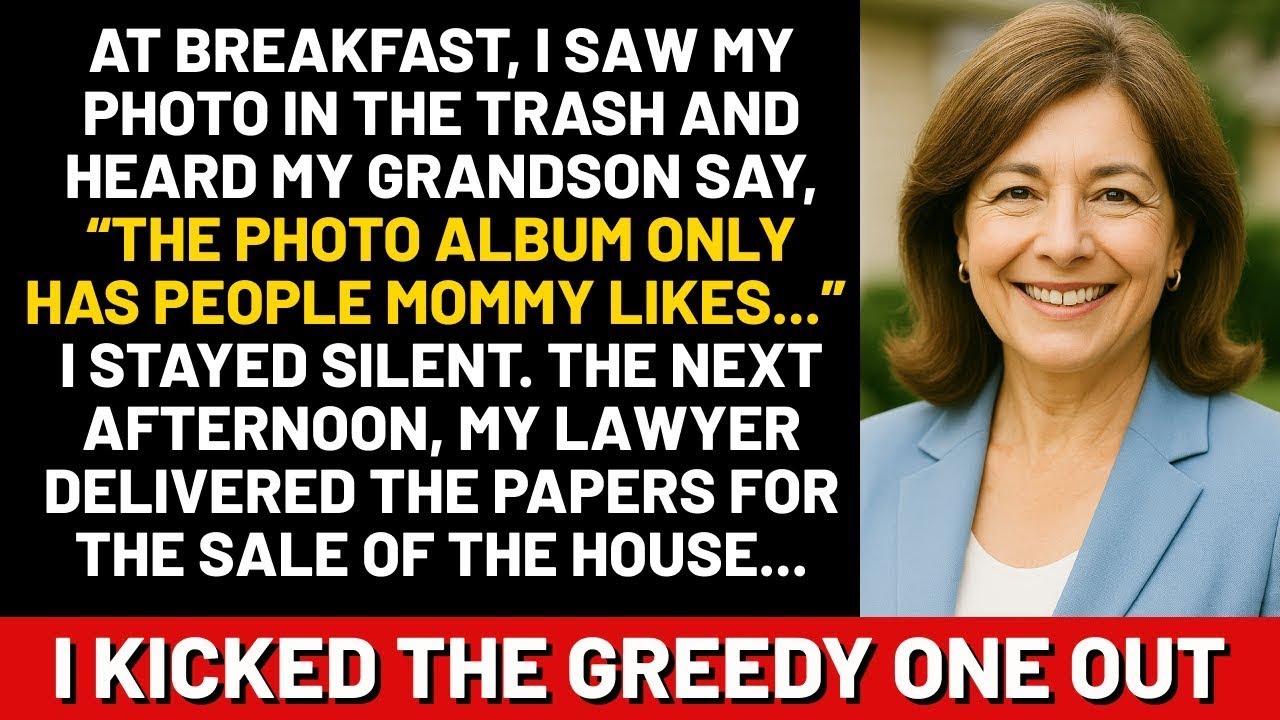 At breakfast, I saw my photo in the trash and heard my grandson say, “The photo album only has