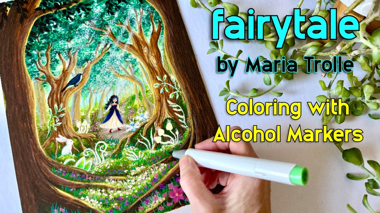 How I create depth in Maria Trolle coloring Sägen. 