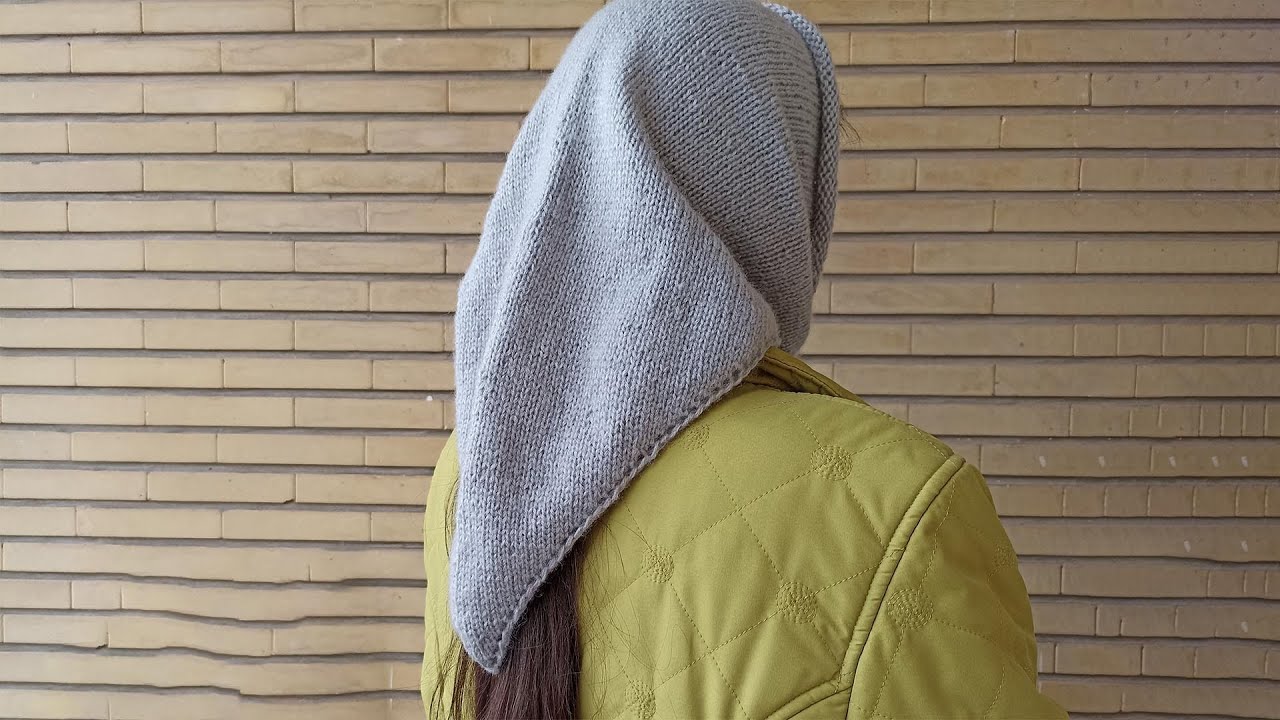 آموزش روسری بافتنی شیک و جذاب گندم بافت | اسکارف با دو میل بافی