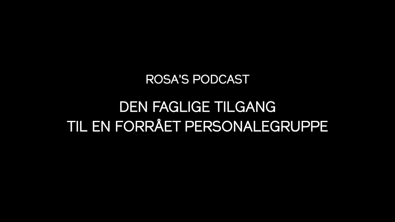 Den faglige tilgang til en forrået personalegruppe