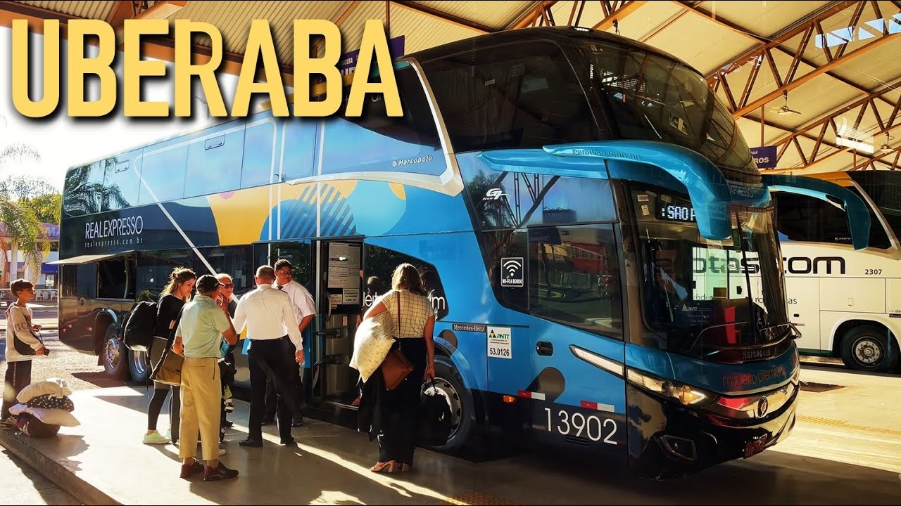 MOVIMENTAÇÃO DE ÔNIBUS NA RODOVIÁRIA DE UBERABA ENTRE 14:50 E 15:35 - CHEGADAS & PARTIDAS