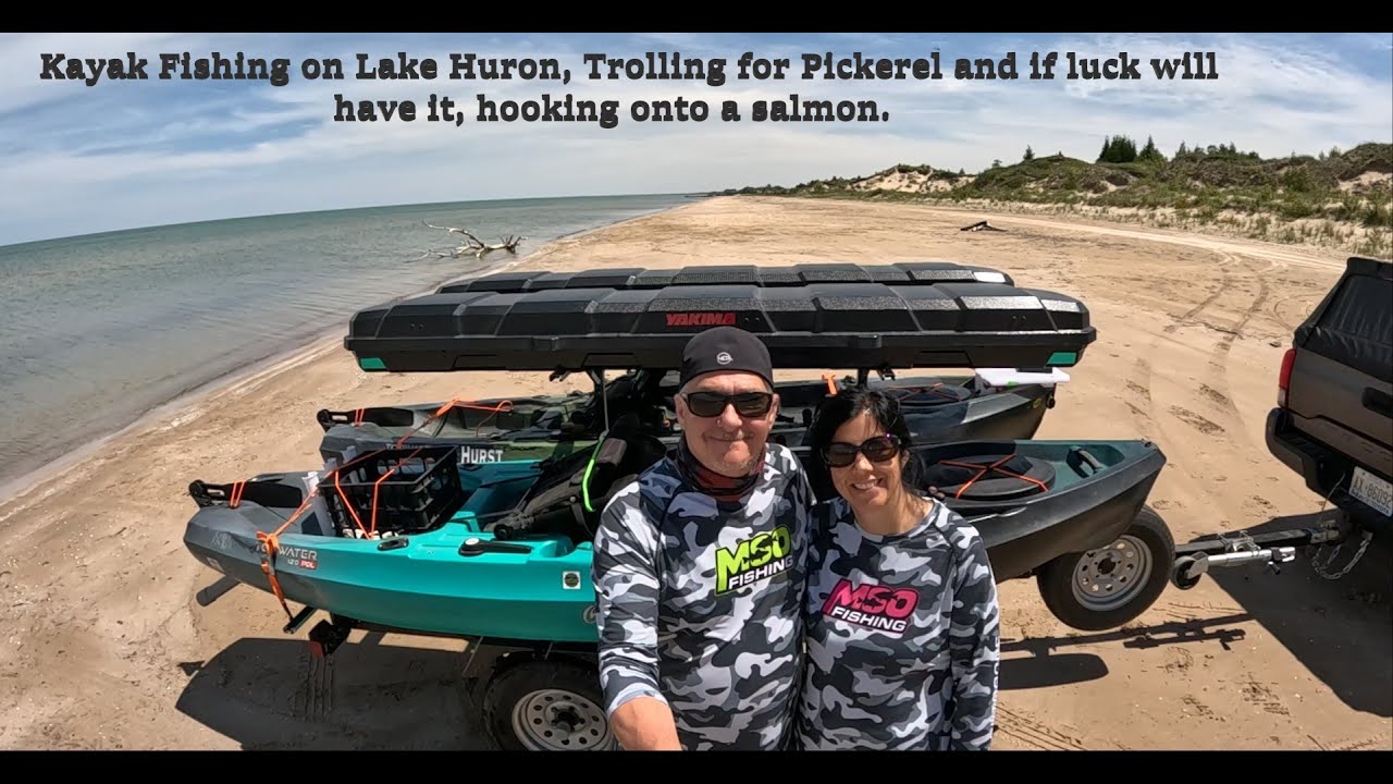 Kayak fishing on one of our favorite spots on Lake Huron with Mr. Dave's Kayak Fishing.