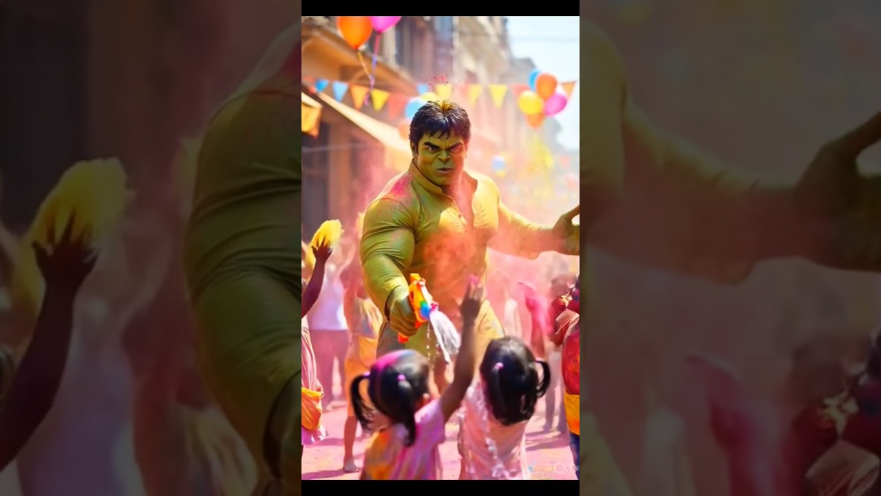 Hulk Fun on HOLI 😎#trendingnow #youtubeshorts #comedyshorts #holi #holifestival