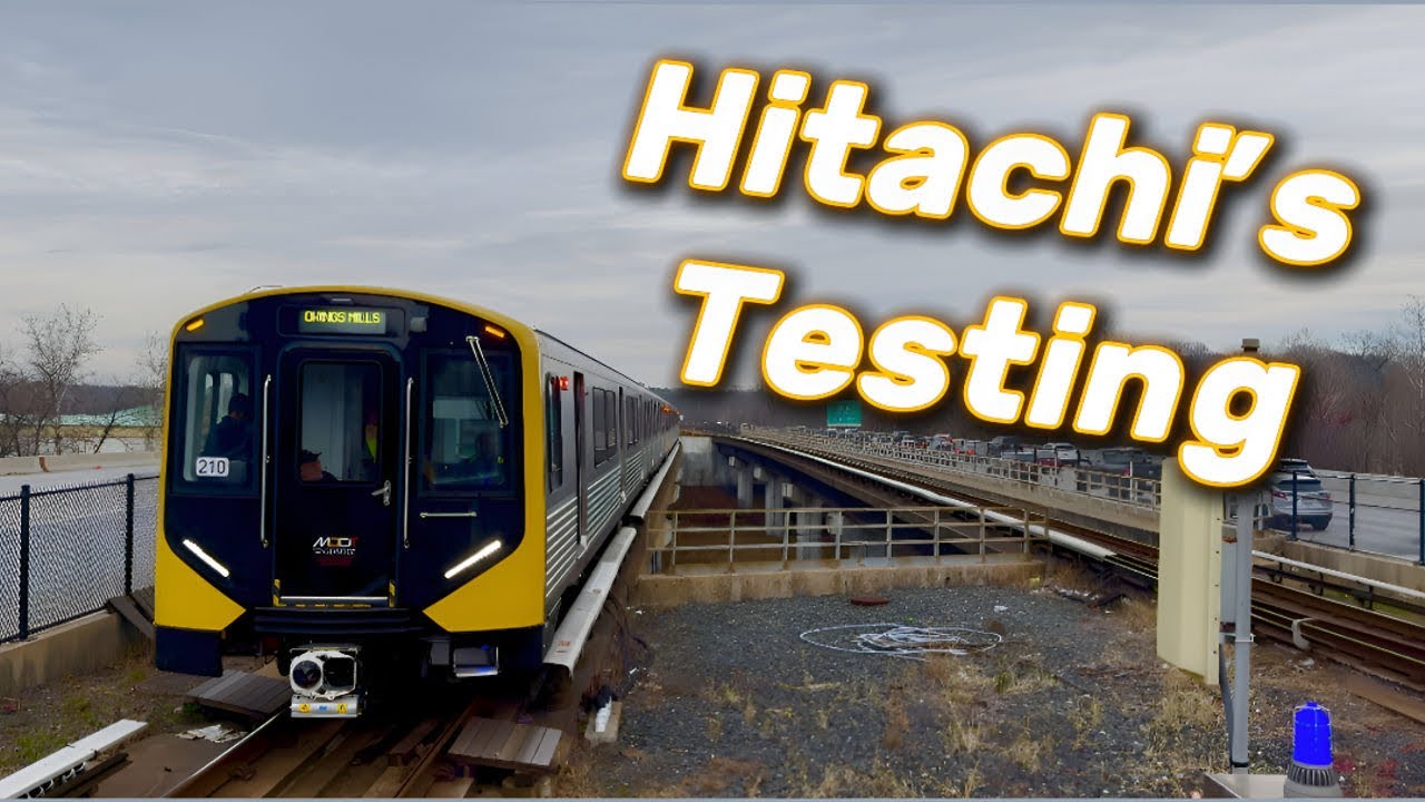 New Hitachi Railcars Testing And Budd UTV’s (Baltimore Metro) 