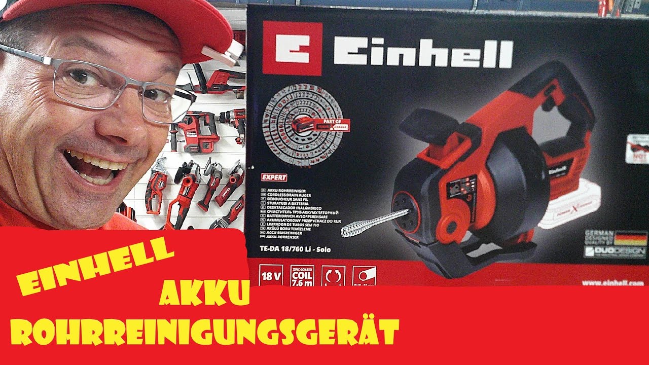 Einhell Akku Rohrreinigungsgerät TE-DA 18/760 Li powerXchange  #einhellharry #einhell_ag