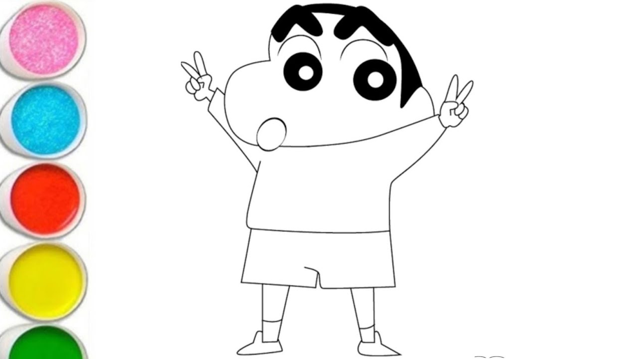 How to Draw Shin Chan Step by Step | Easy Shin Chan Drawing for Kids | Cartoon Drawing Sketch 