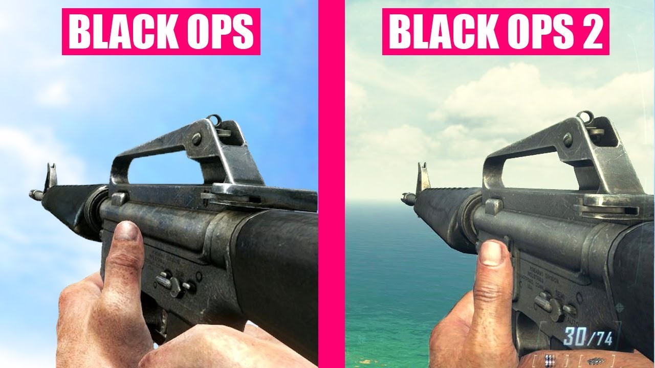 Call of Duty Black Ops vs Call of Duty Black Ops 2 - Weapons Comparison