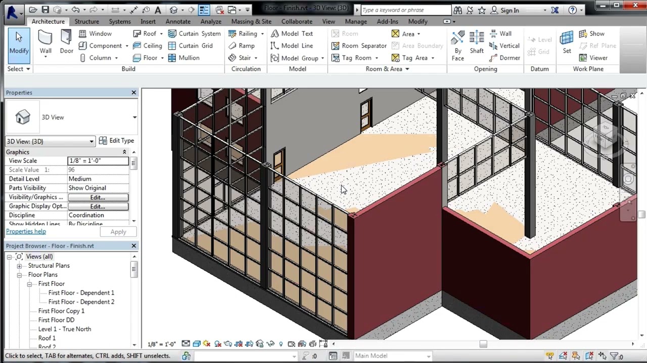 Revit Structure: Work with Floors and Openings.#1/2.