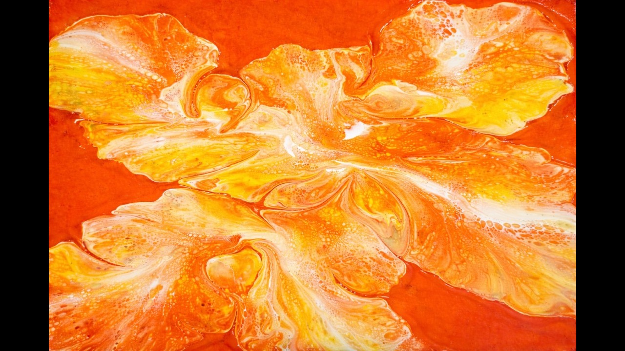 Glowing Dutch Pour | Beautiful Fluid Art Cells | Colour Series