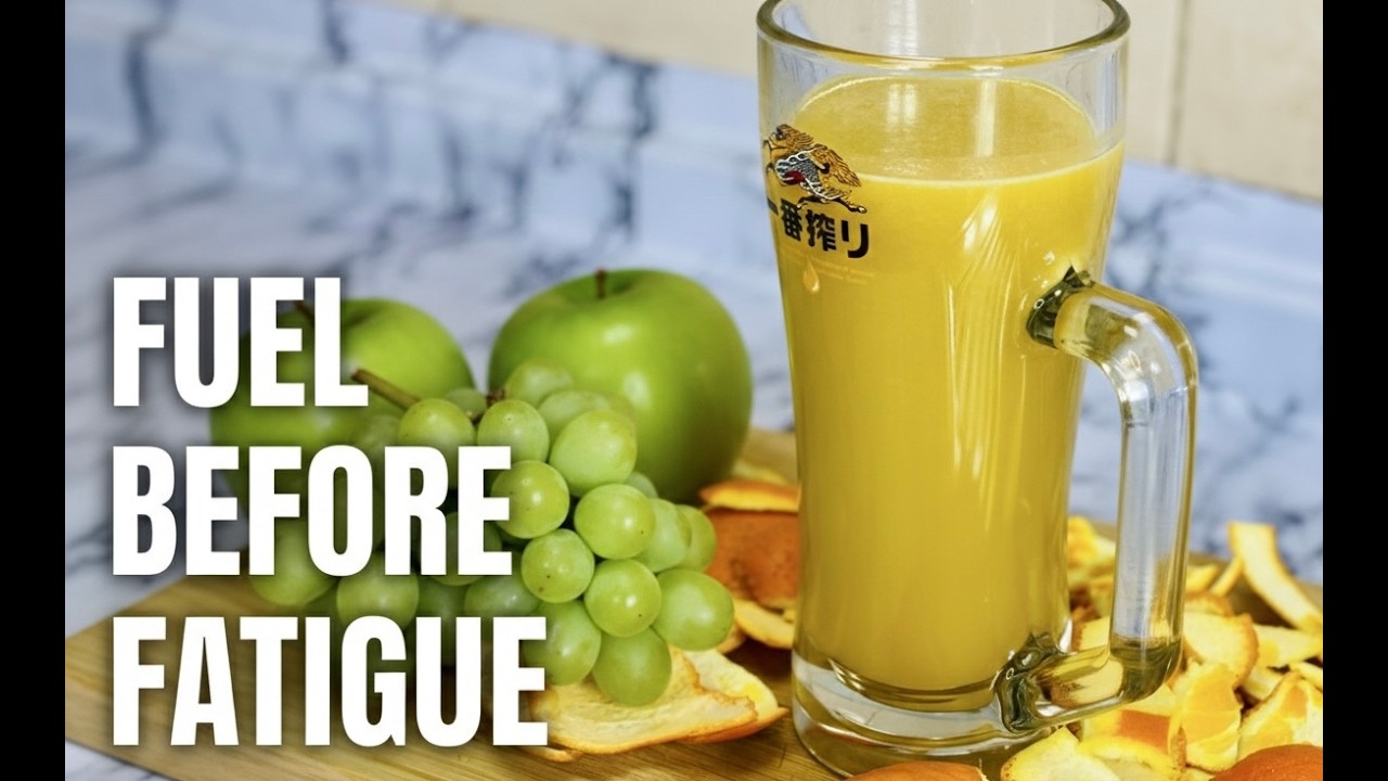 Stop Waiting to Feel Tired | My Morning Citrus Green Juice #morningroutine #wellnessroutine 