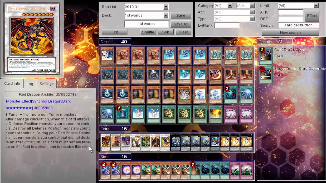 Dragon Rulers - 1st Place Worlds 2013 - Shin En Huang - Yugioh Deck Profile August 2013