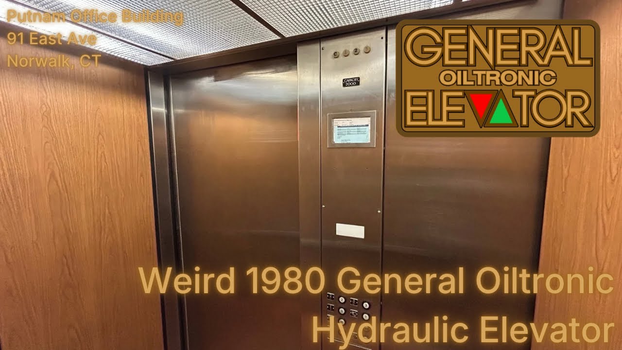 Weird 1980 General Oiltronic Hydraulic Elevator | Putnam Office Building | Norwalk, CT