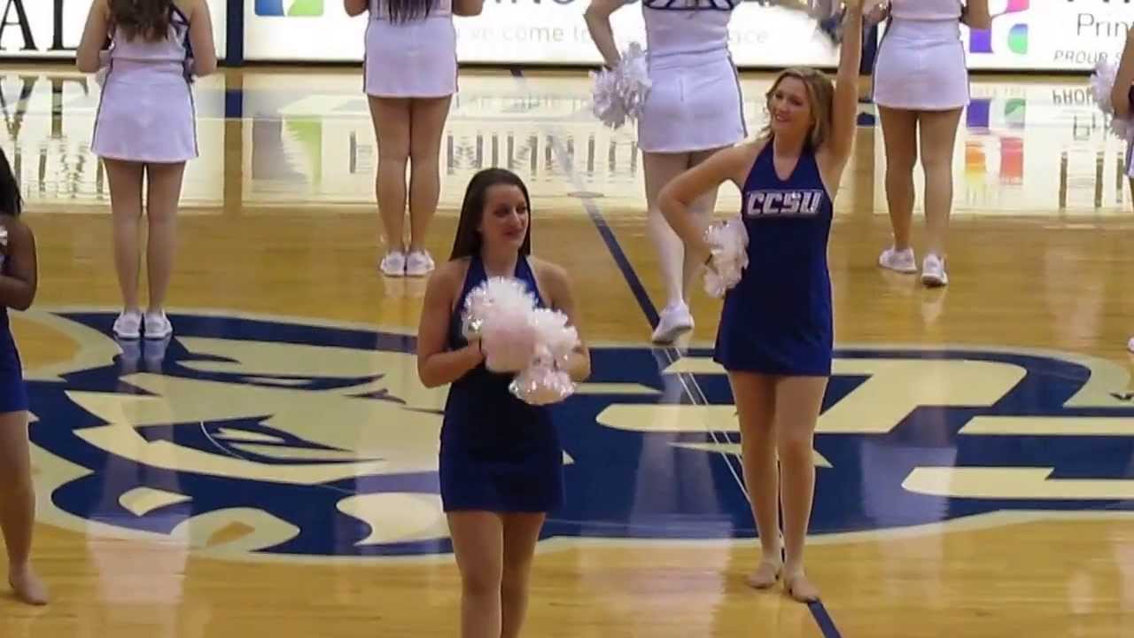 Sacred Heart vs CCSU - Men's Basketball - 1st Half - Dance Team and Cheerleaders Perform - 2-15-14