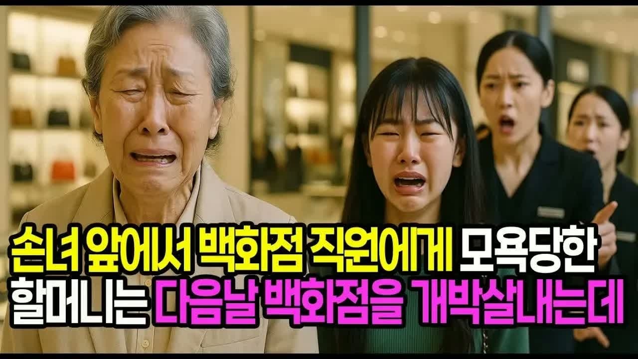손녀 앞에서 백화점 직원을 무시하던 시어머니, 계산대에서 벌어진 예상 밖 반전에 무너진 체면