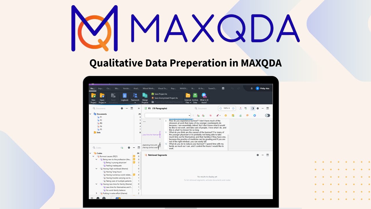 Подготовка качественных данных в MAXQDA | Учебное пособие для начинающих с реальными примерами