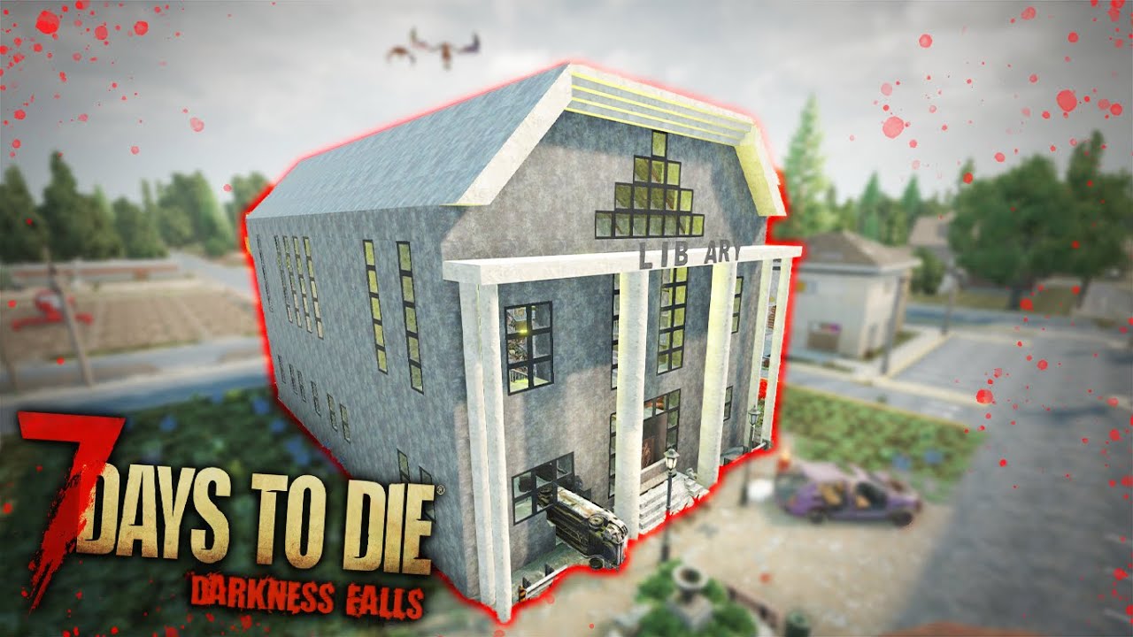 【7DTDMOD】一度諦めた設計図大量の図書館リベンジしたらヤバい展開にwww「7DTD DarknessFalls α21」実況プレイ #14