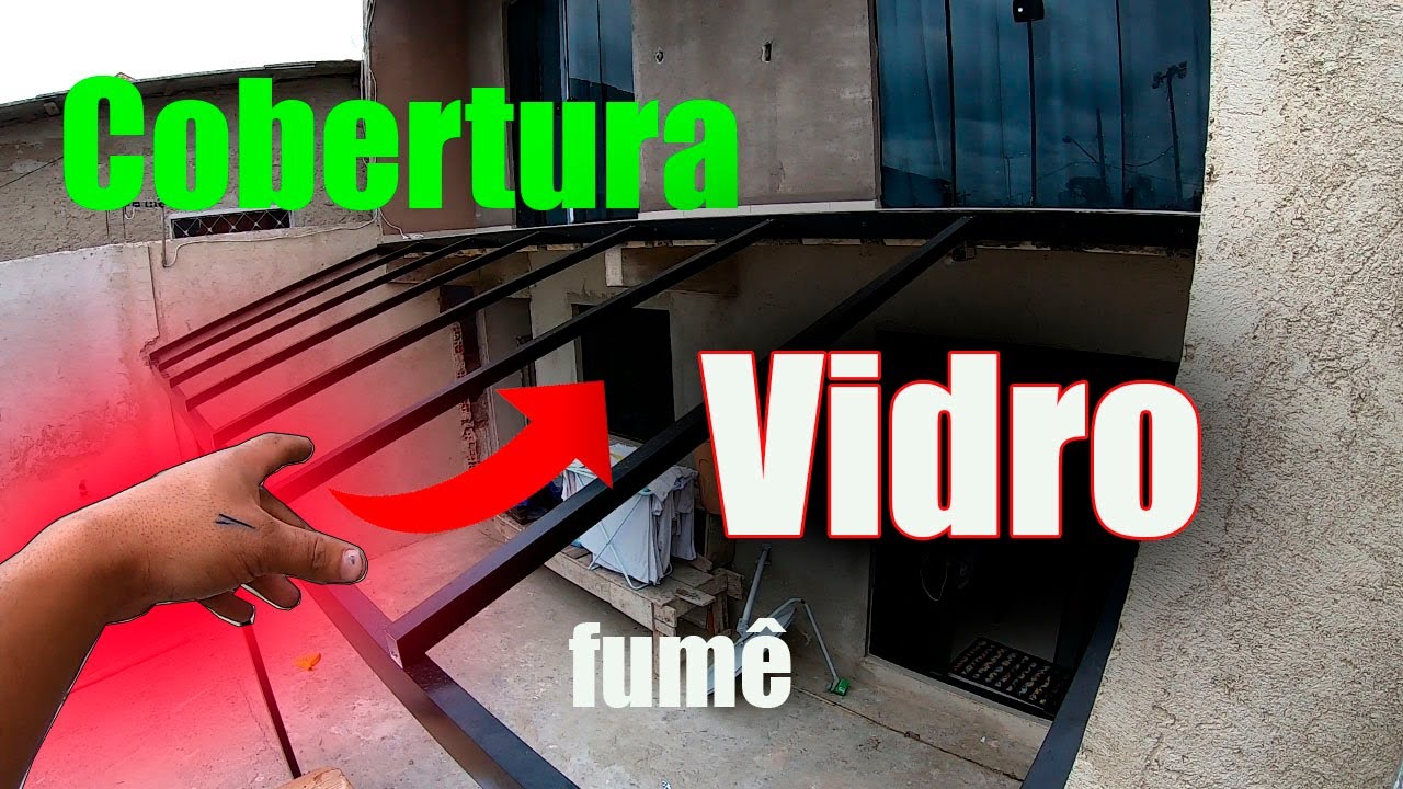 cobertura de vidro fumê em alumínio