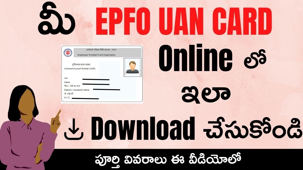 UAN Card Download process On EPF Member Portal || Download UAN Card & Print Online in Telugu