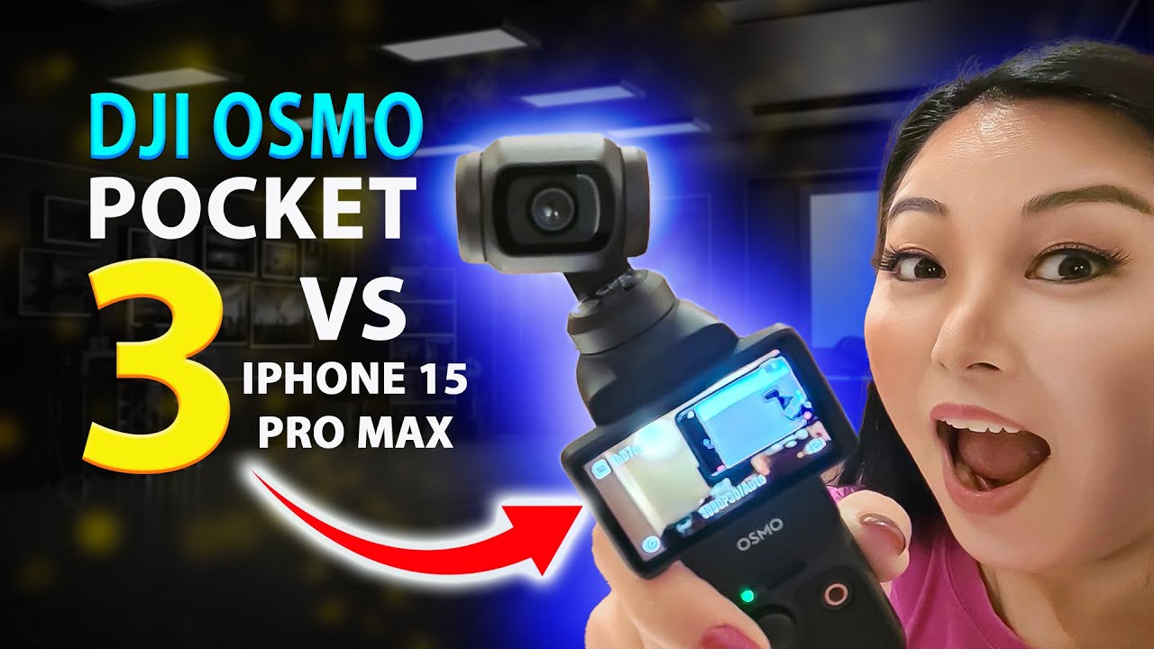DJI Osmo Pocket 3 - Comparação Iphone 15 pro Max de noite