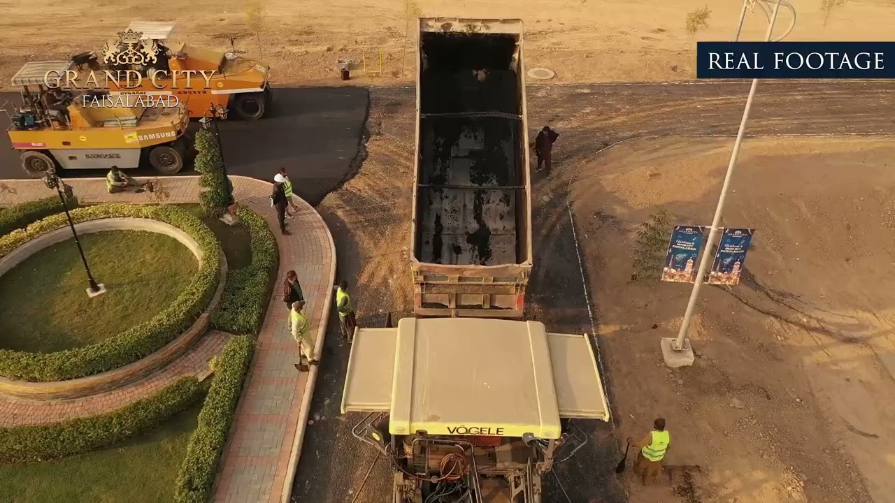 Rapid Asphalt Work in Progress | Main Boulevard & B Block | Grand City Faisalabad