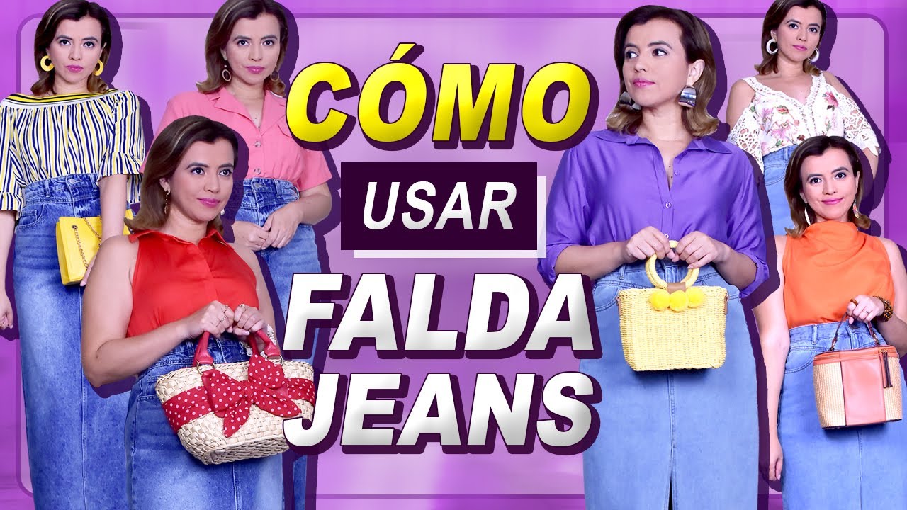&iquest;Qu&eacute; Tipo De Blusas Usar Con Falda Denim? || &iquest;COMO USAR FALDA DENIM LARGA EN 2026?