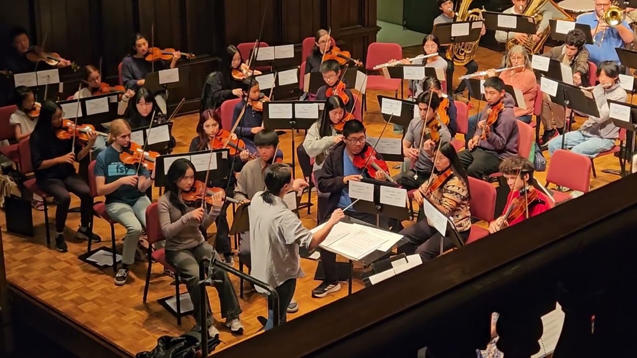 Cyso rehearsal at the pomona college conducted by Tammy