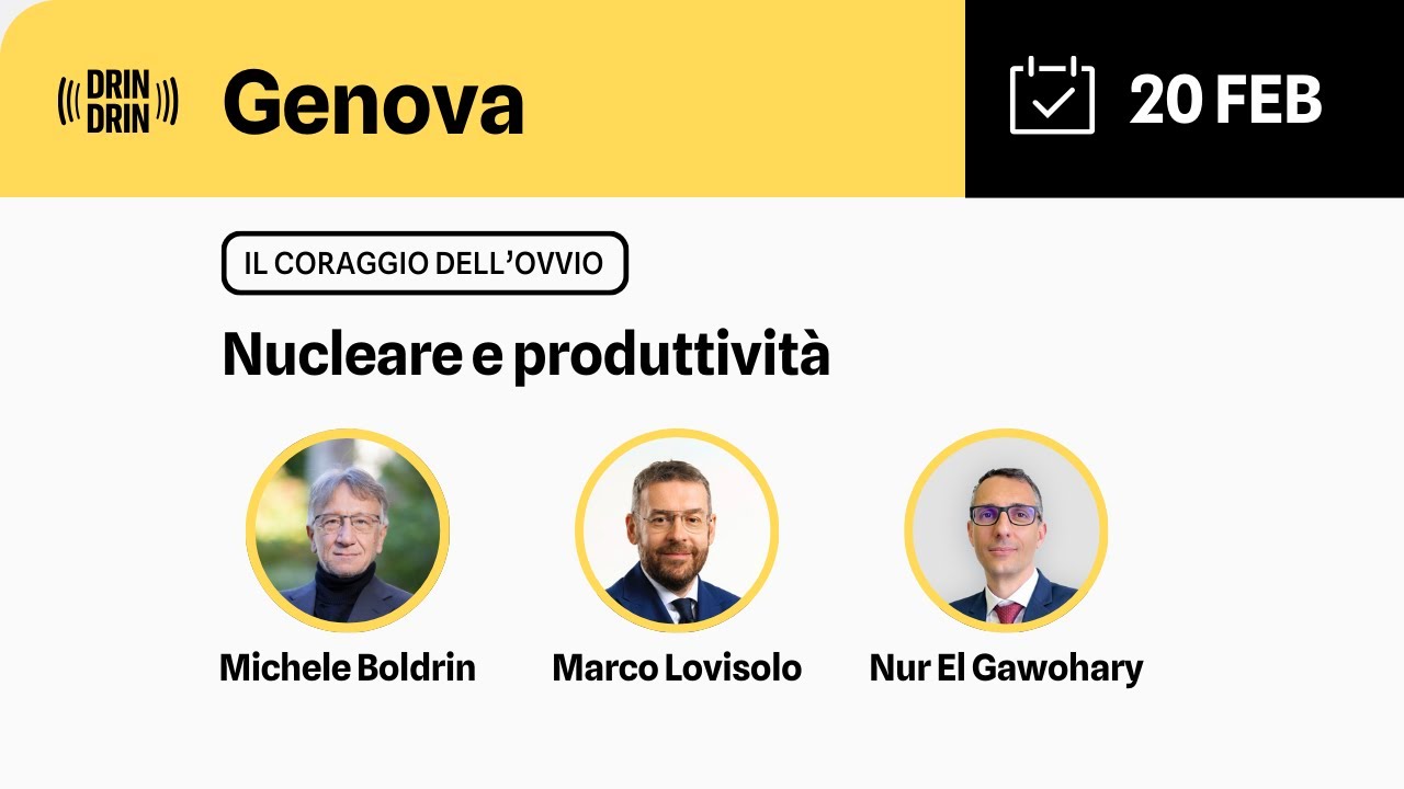 Genova - IL CORAGGIO DELL'OVVIO: Energia nucleare in Italia, è possibile?