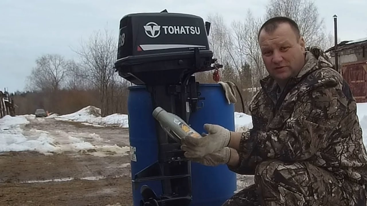 Тест масло TCW-3, и масло 2т. Что лучше. Пробуждене мотора после зимы с заменой масла в редукторе.