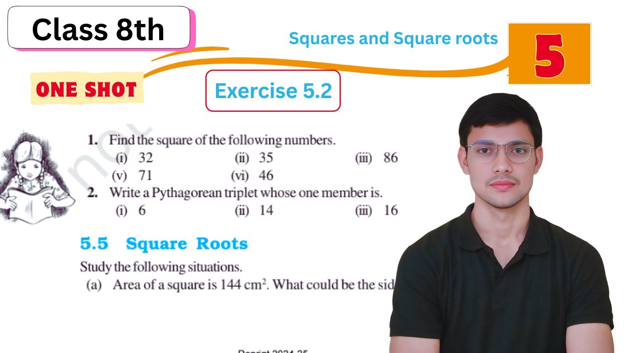 Class 8th maths l Exercise 5.2 l Square and Square roots l Chapter 5 l Ncert l Solution l Cbse