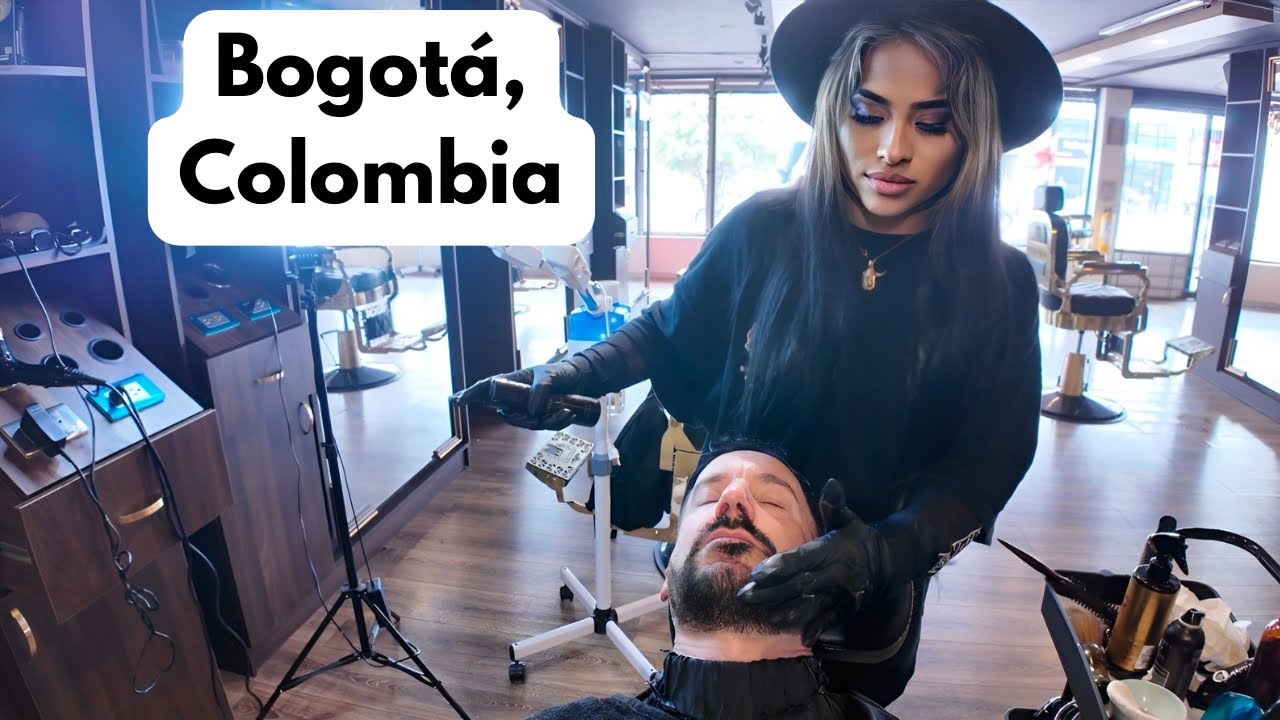 💈🇨🇴 COLOMBIAN LADY BARBER IS AN ARTIST (ASMR)