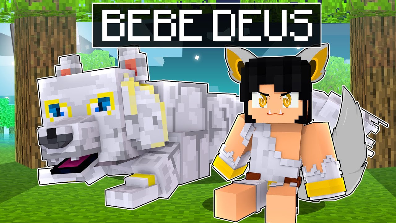 VIREI um BEBÊ LOBO DEUS no Minecraft