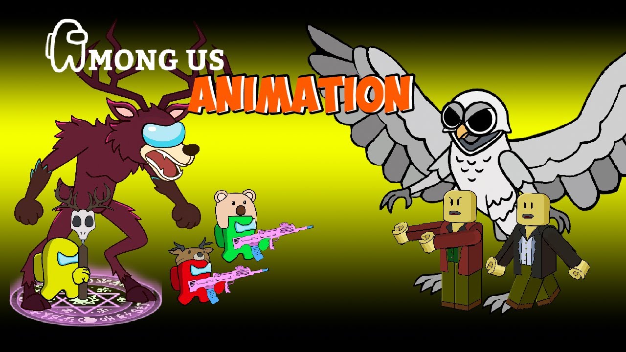 어몽어스 Among Us VS 99 Nights in the Forest Roblox Monster | AMONG US FUNNY ANIMATION