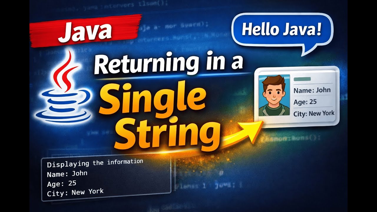 Problem 2 : Returning in a single string