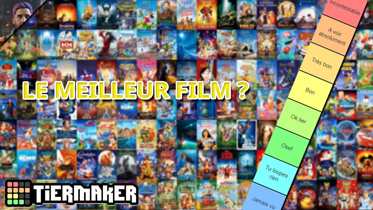Tierlist de TOUS LES FILMS DISNEY ET PIXAR avec @Gryve14123  - Tiermaker - Classement en duo