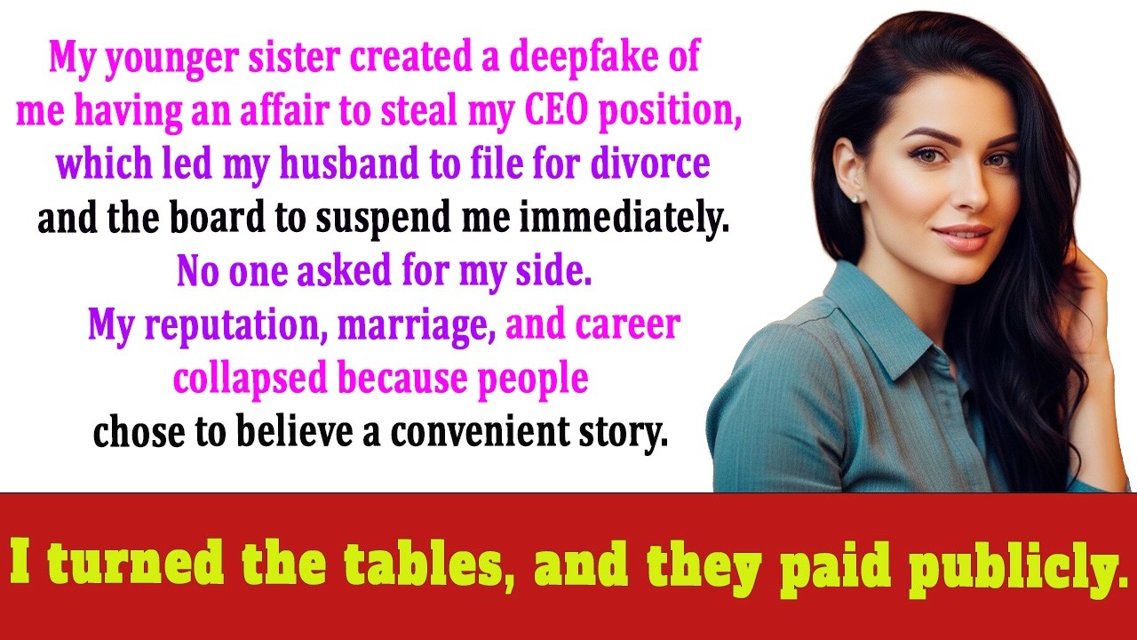 My younger sister framed me for an affair to take my position as CEO