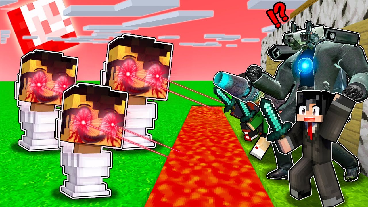 LASER SKIBIDI TOILET vs CAMERAMAN Most Secure House | Minecraft! (Tagalog)