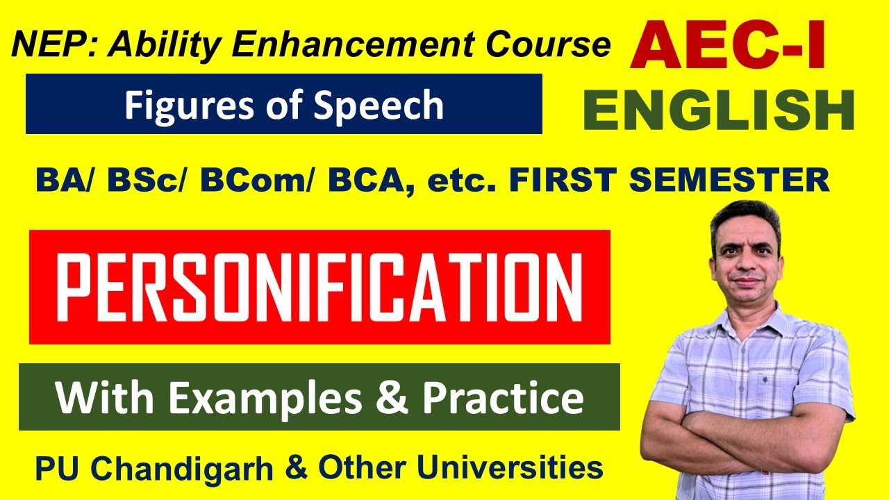 Personification, Figures of Speech AEC English Common for BA BSc BCom BCA etc. #personification 