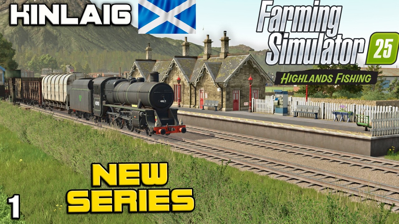 ИССЛЕДУЕМ ПЕРВУЮ КАРТУ ВЕЛИКОБРИТАНИИ ОТ GIANTS! Highlands Fishing Expansion Kinlaig FS25 Ep 1