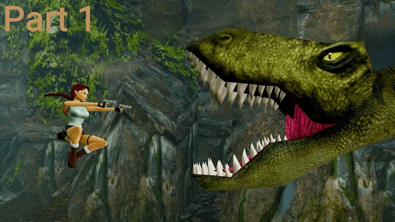 Tomb Raider I remastered gameplay walkthrough part 1 [ Caves ] with commentary
