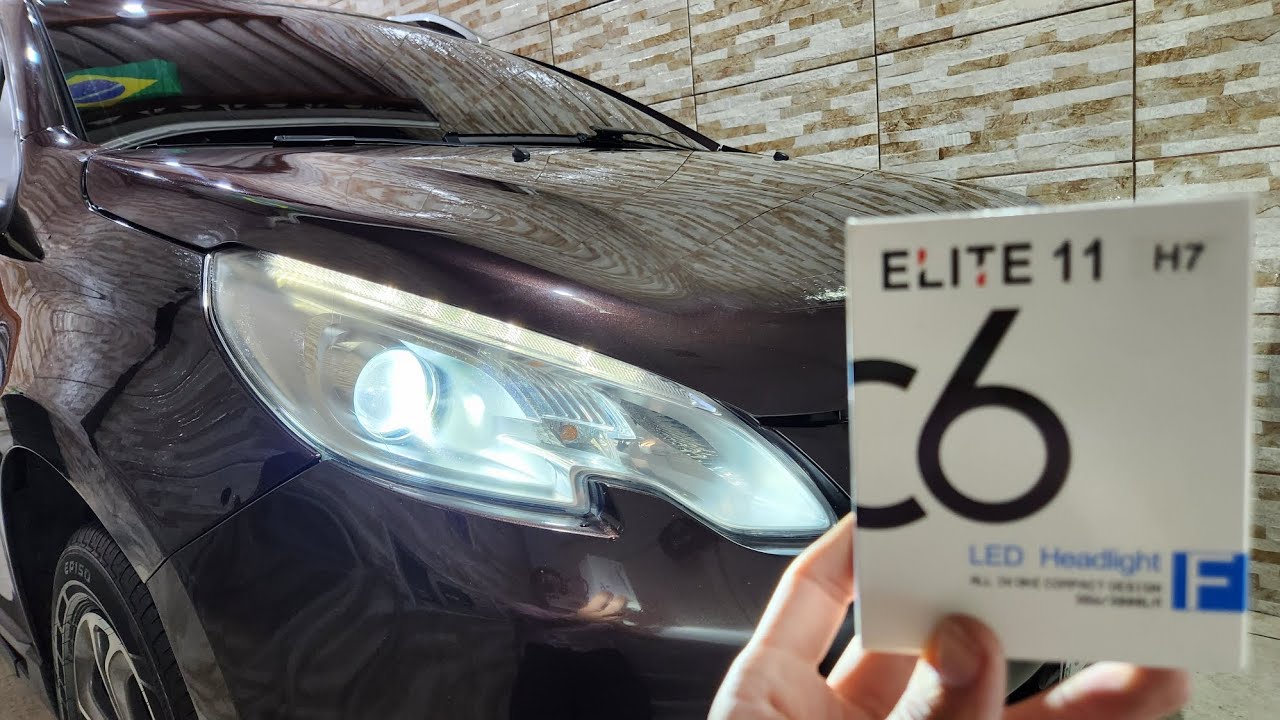 Coloquei lâmpada de Led no farol do Peugeot 2008. Veja como ficou...