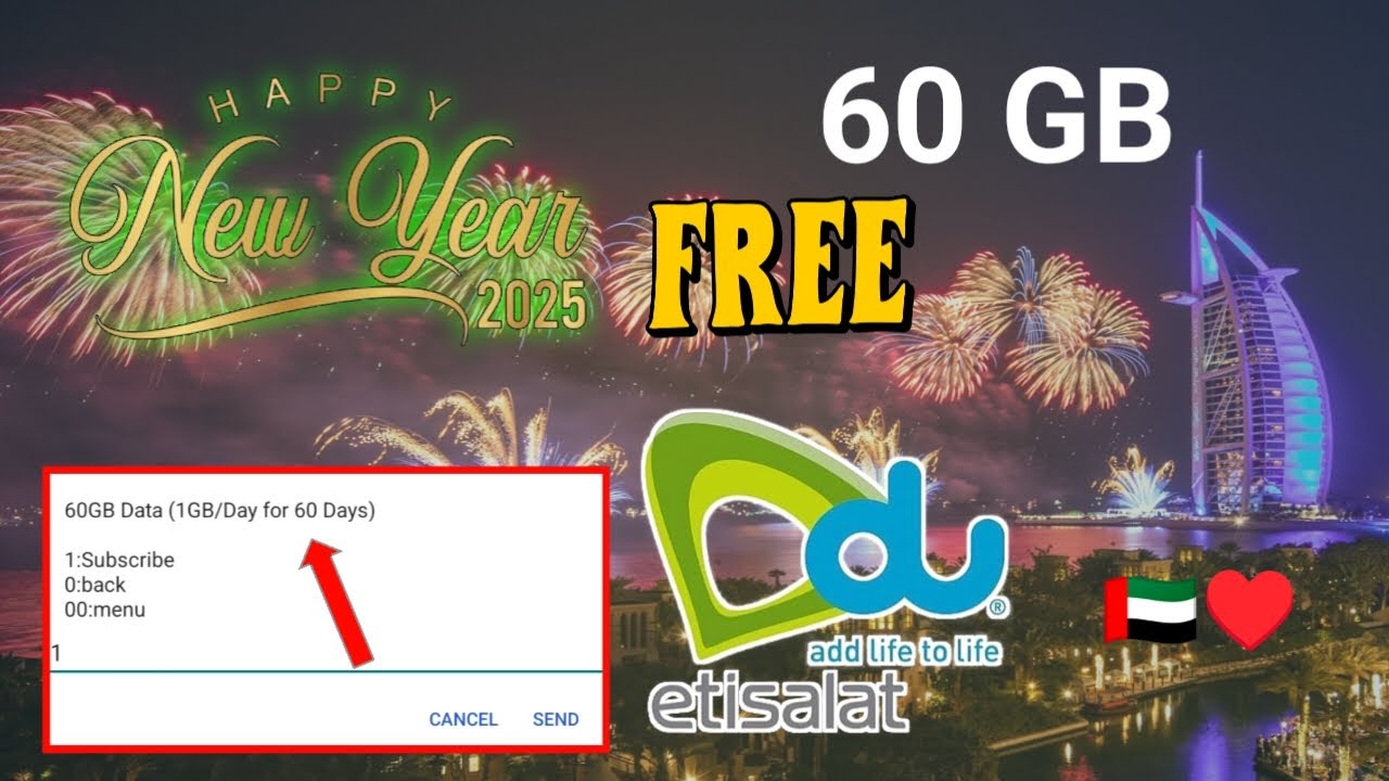 Etisalat & Du New Year 60GB Special Offer 2026 | UAE Monthly Data Packages