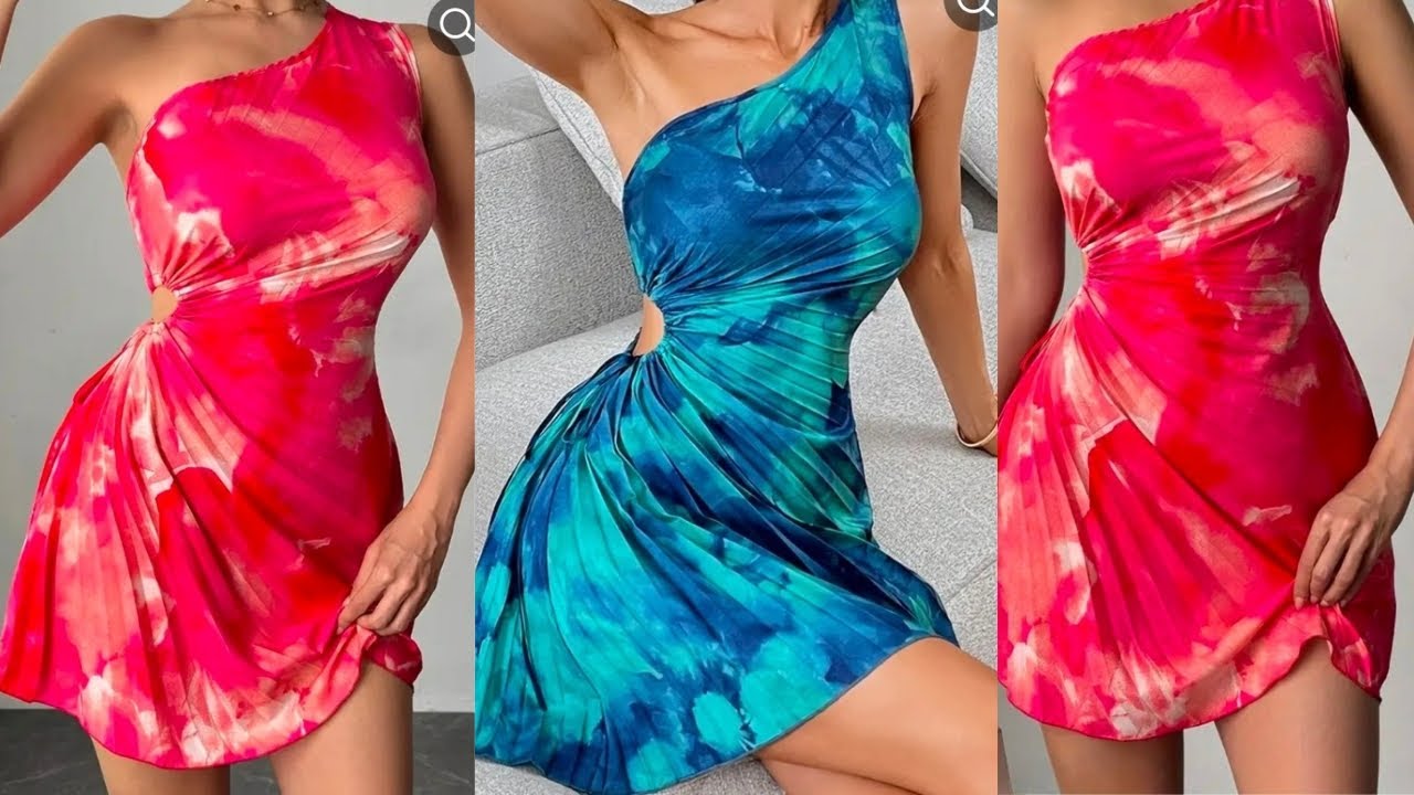 How to Cut and Sew One Shoulder Asymmeteric Dress with Drawstrings